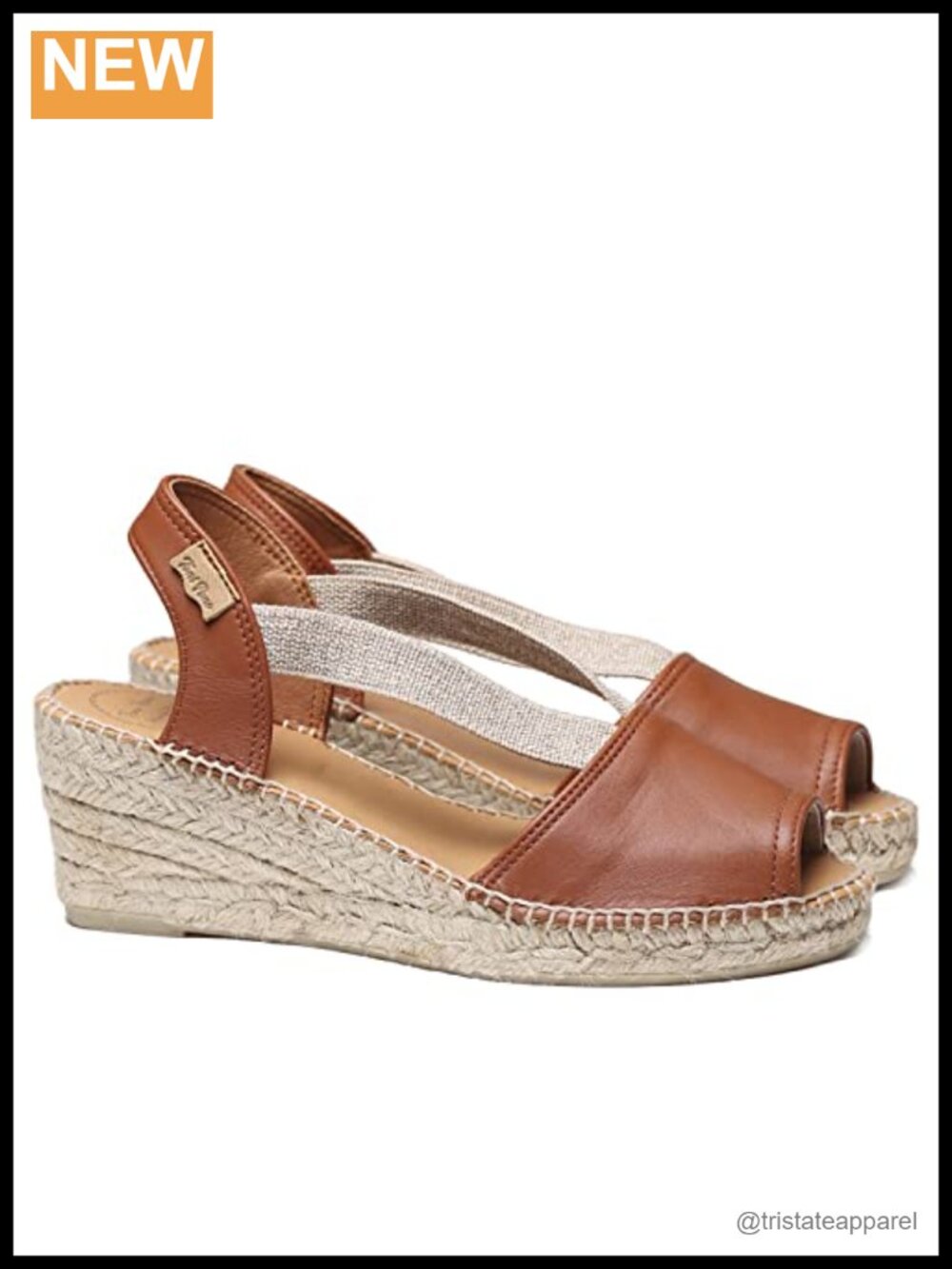 Toni Pons Teide-P Leather Espadrille Wedge Sandal Slip-On